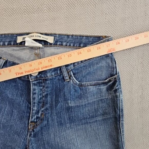 Gap Jeans Women's Size 12L Blue Low And Loose Boot Cut (W34 L34) Stretch Denim - Picture 3 of 16